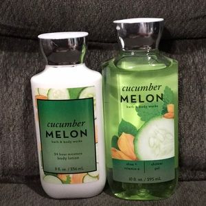 Cucumber melon body wash and lotion